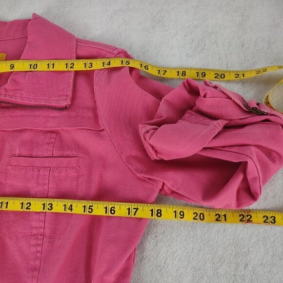 Ruby Rd Women’s Hot Pink Denim Stretchy Cotton Zipped Jacket Size 8P - Picture 6 of 9